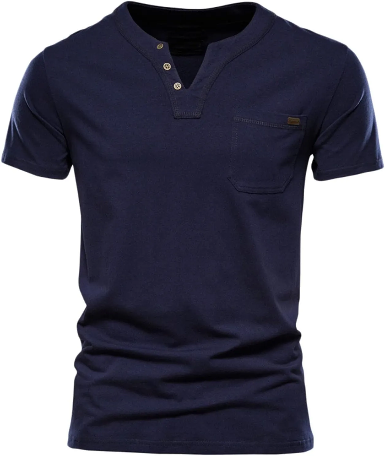 2 Pack Men's Workout Shirts Crewneck Short Sleeve Cotton T-Shirts Stretch Solid Fitted Muscle Cut Shirt Workout Tees