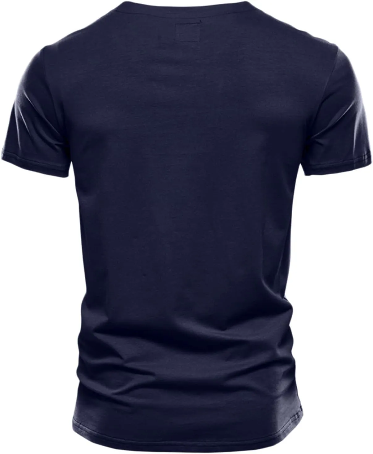 2 Pack Men's Workout Shirts Crewneck Short Sleeve Cotton T-Shirts Stretch Solid Fitted Muscle Cut Shirt Workout Tees