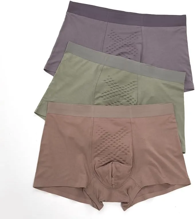 3-Pack Mens Boxer Briefs Mens Moisture Wicking Underwear Soft Mens Underwear Boxer Trunks for Men Man Boxers