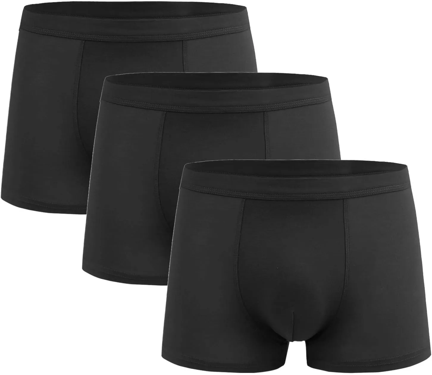 3 Pack Men's Stretch Boxer Briefs Underwear Sexy Pouch Brief Shorts Breathable Trunks Tagless Underpants