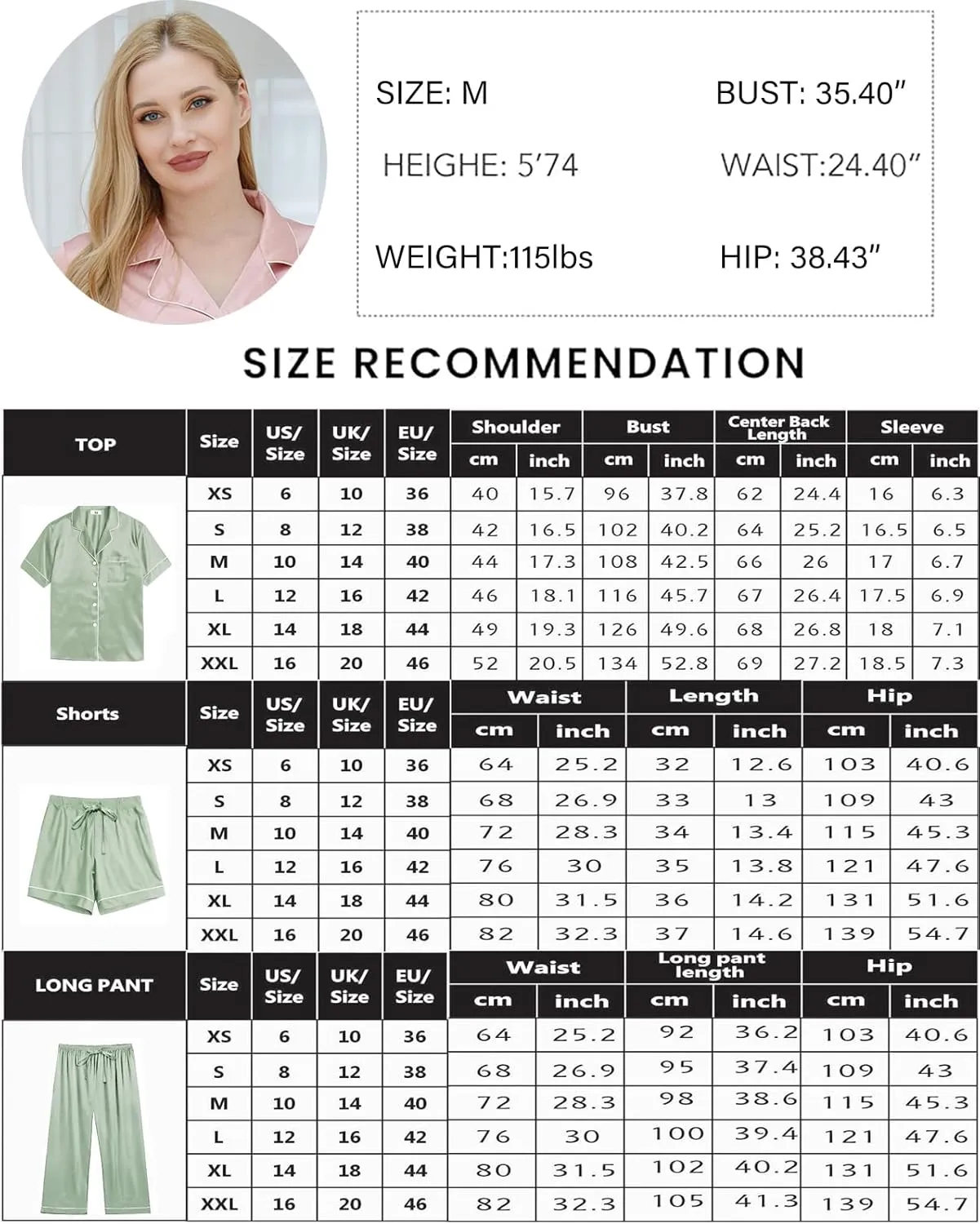 5Pcs Womens Silk Satin Pajamas Sets XS-XXL Short Pj Sets Button Down Pjs Set Sleepwear Loungewear