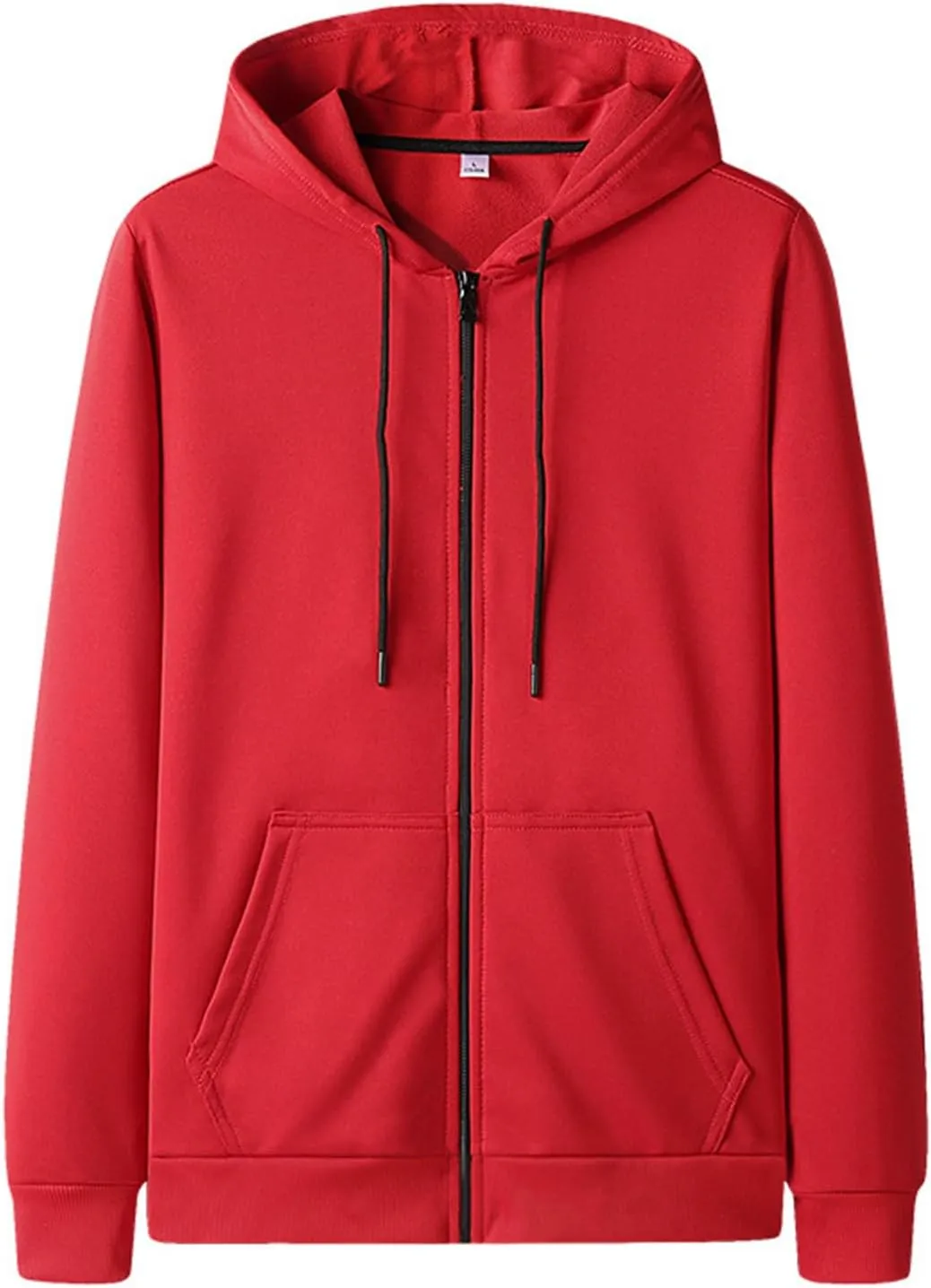 Alalaso Mens Fleece Pullover Hoodies Winter Thermal Zip Solid Lightweight Soft Hooded Sweatshirt with Pocket