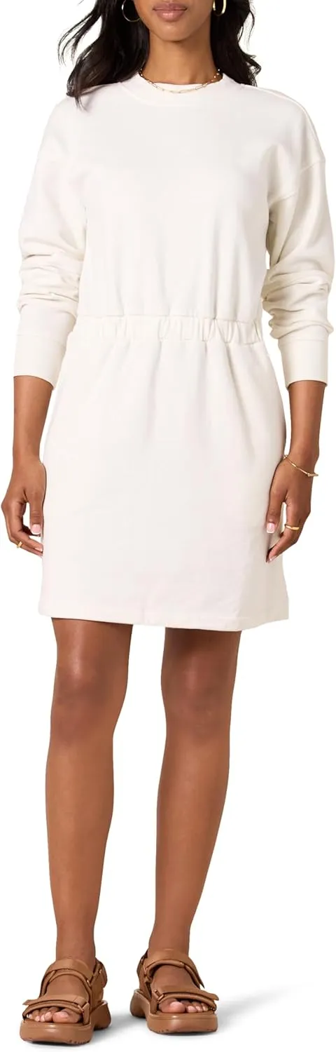 Amazon Essentials Women's Waisted Sweatshirt Dress (Available in Plus Size)