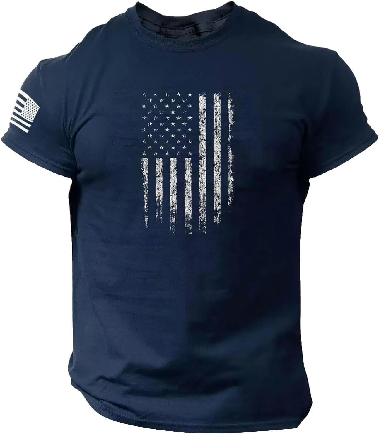 American Flag Shirts for Men Casual Independence Day Flag Graphic Patriotic Tshirts 4Th of July Christian Shirts