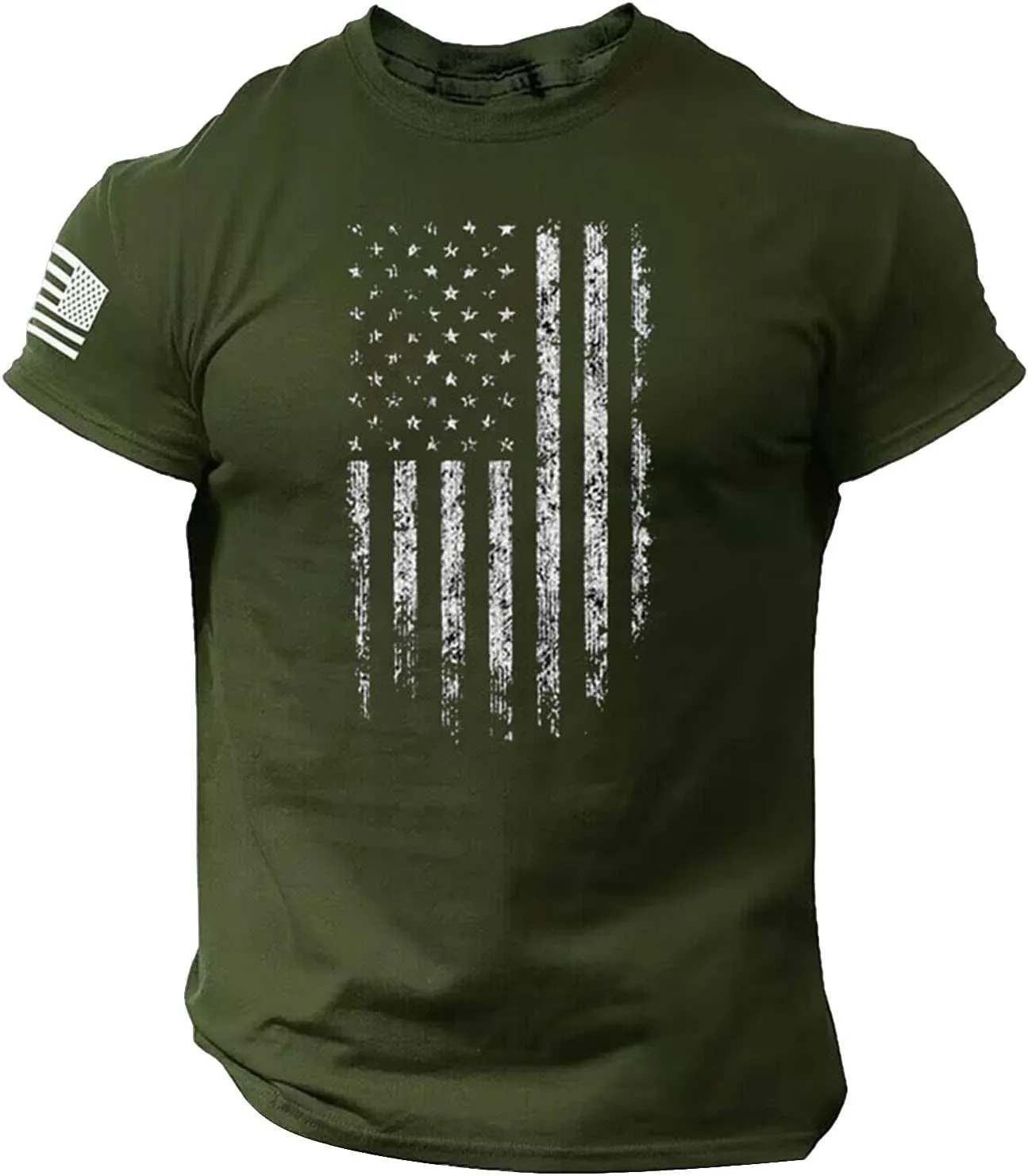 American Flag Shirts for Men Casual Independence Day Flag Graphic Patriotic Tshirts 4Th of July Christian Shirts
