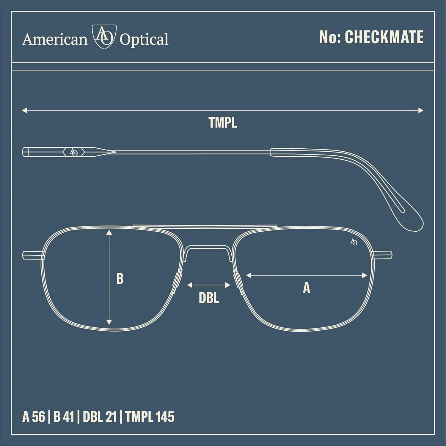 AO Checkmate Sunglasses - AOLite Nylon Lenses