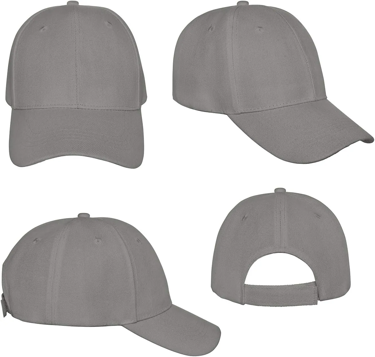 Balec Plain Baseball Cap Hat Adjustable Back