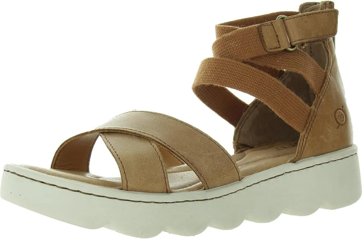 BORN Womens Strappy Leather Gladiator Sandals