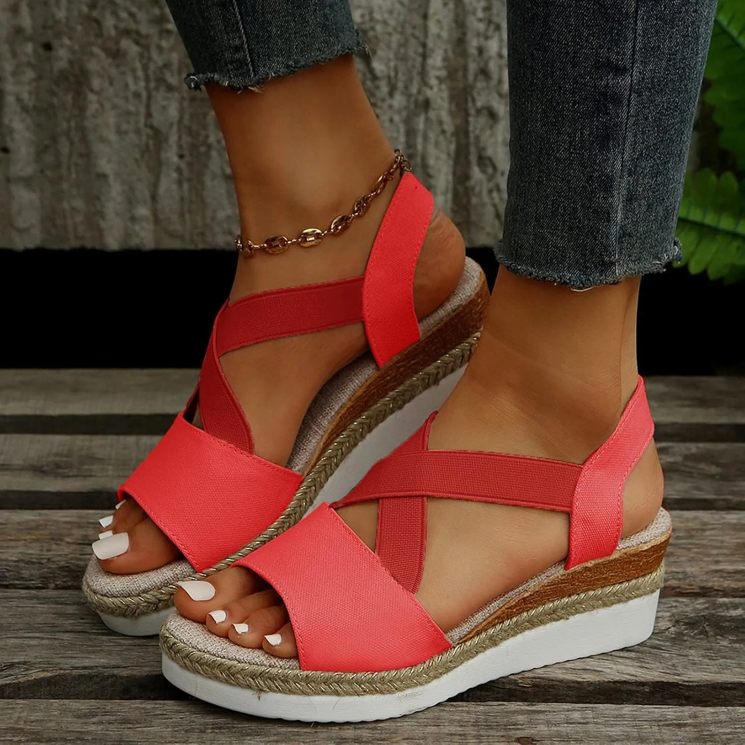 Breathable Summer Sandals for Women Womens Open Toe Flatform Fashion Sandal Arch Support Elegant Sandals