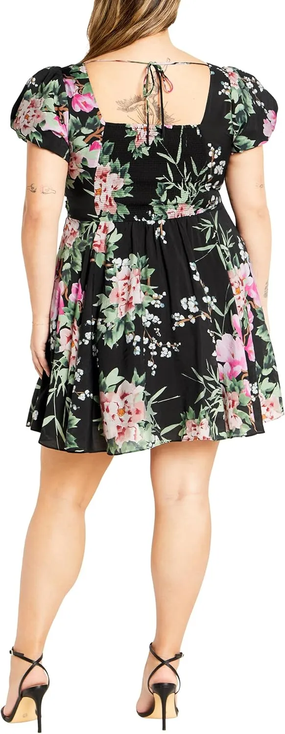 City Chic Women's Apparel Women's Marci Print Dress