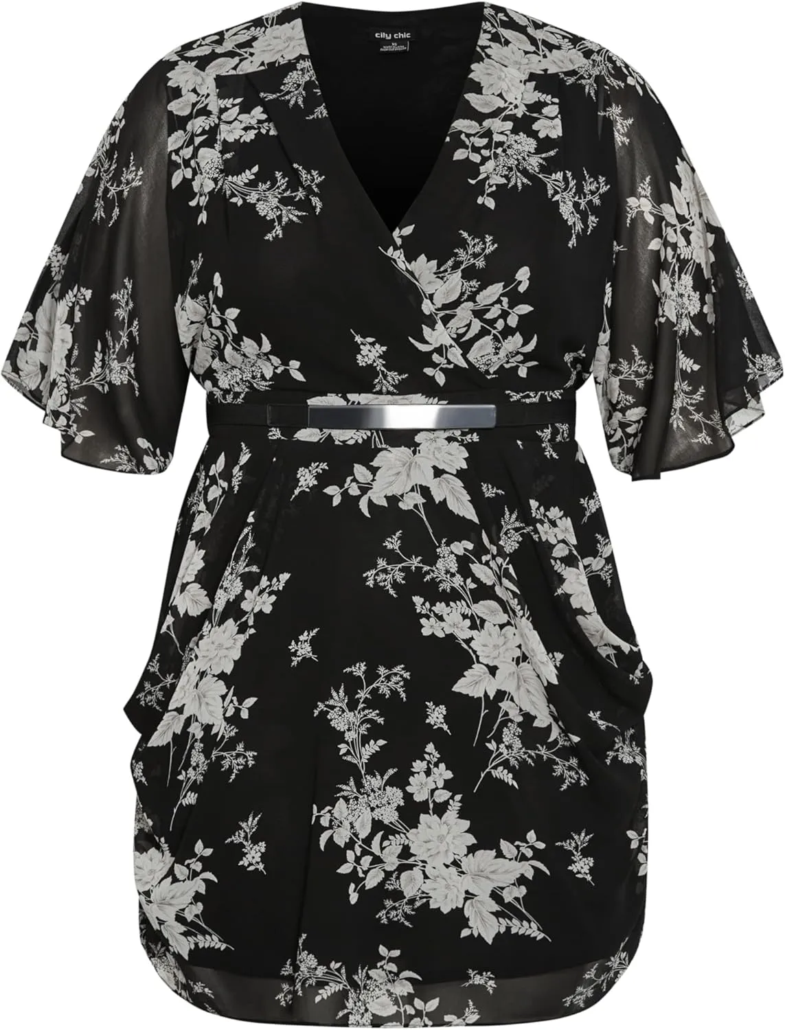 City Chic Women's Plus Size Dress Mini Bouquet