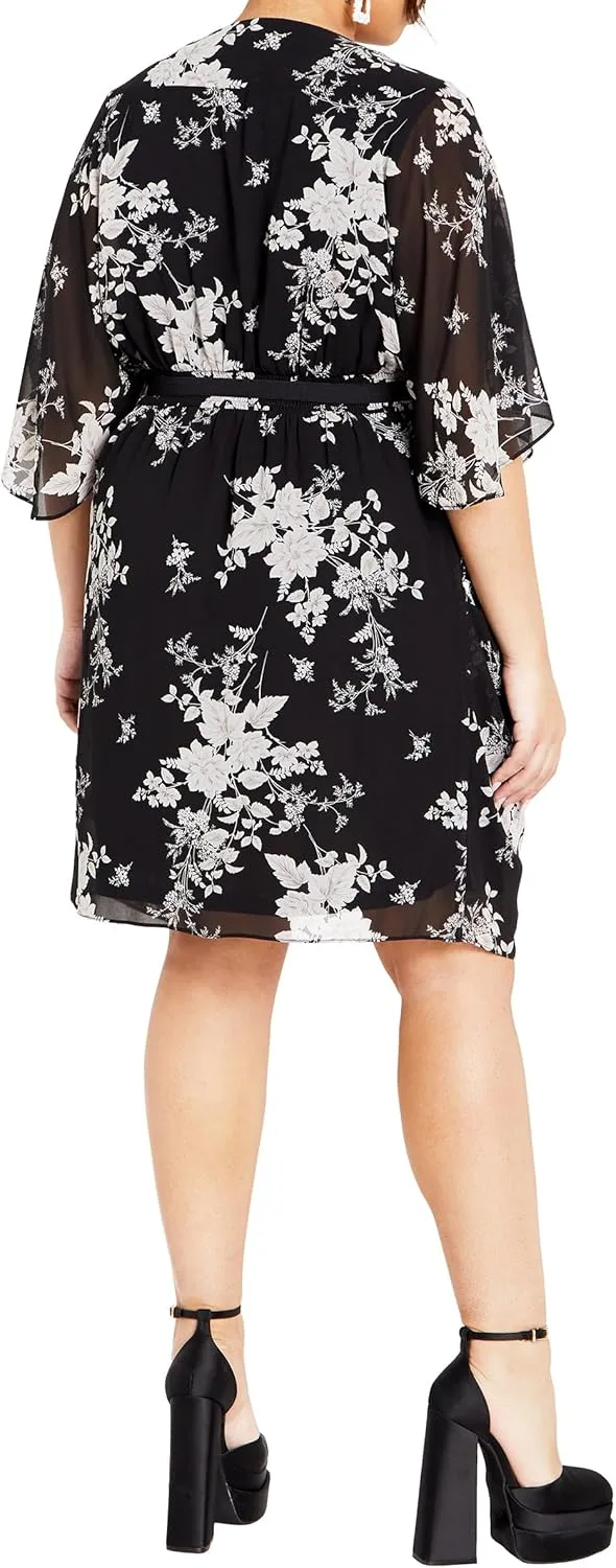 City Chic Women's Plus Size Dress Mini Bouquet