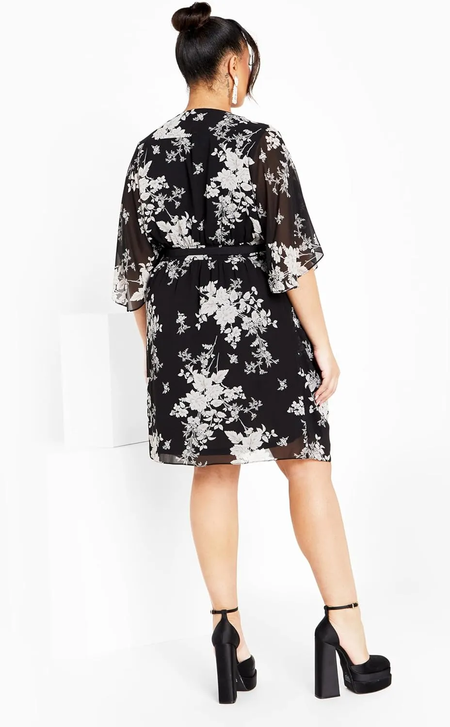City Chic Women's Plus Size Dress Mini Bouquet