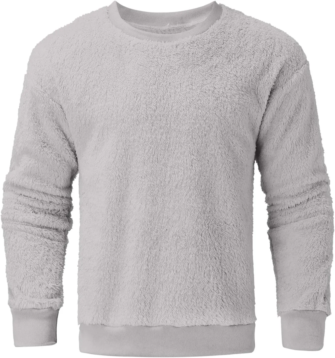 Crewneck Sweatshirts for Men Loose Fit Long Sleeve Solid Causal Pullover Shirts Lightweight Gym Athletic Shirt