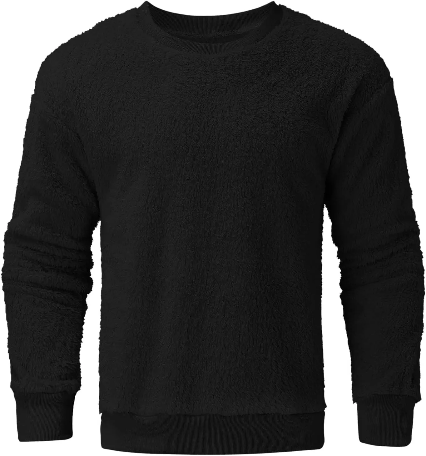 Crewneck Sweatshirts for Men Loose Fit Long Sleeve Solid Causal Pullover Shirts Lightweight Gym Athletic Shirt
