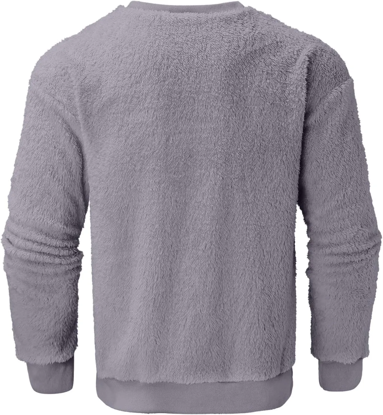 Crewneck Sweatshirts for Men Loose Fit Long Sleeve Solid Causal Pullover Shirts Lightweight Gym Athletic Shirt