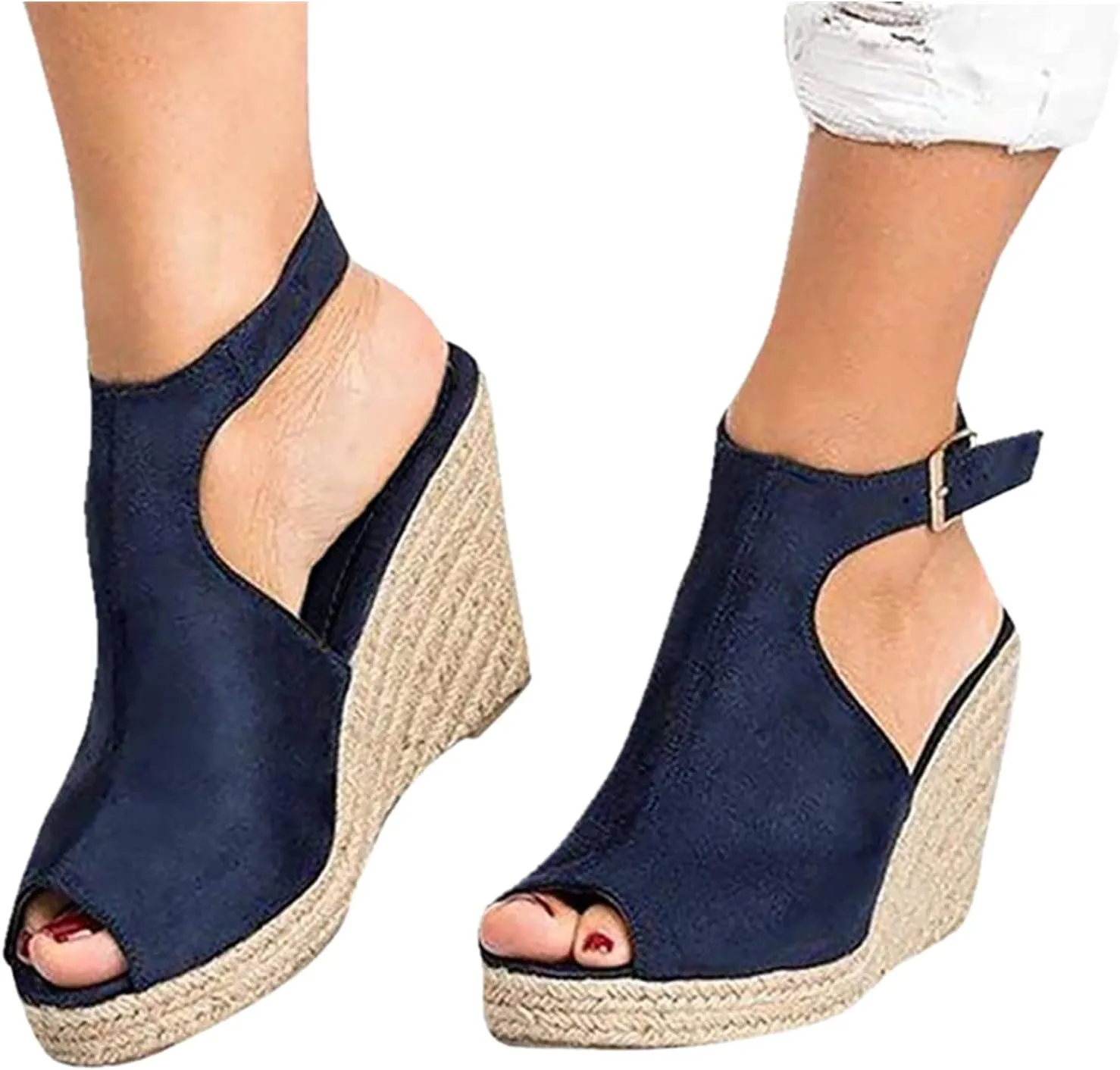 Cute Sandals For Women Dressy,Womens Low Mid Square Heel Ankle Strap Sandal Open Toe Summer Strappy Chunky Block Sandals