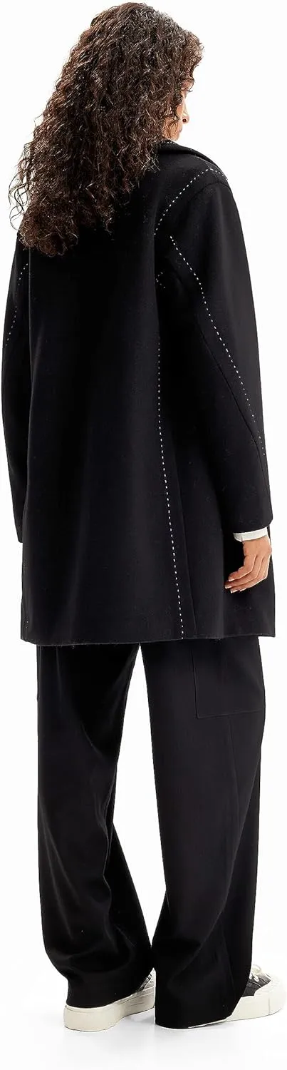 Desigual Women's Stitching Wool Coat