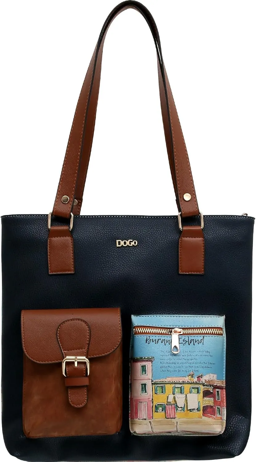 DOGO Multi Pocket Shoulder Bags for Women - Vegan Leather and Unique Design Handmade Womens Bags