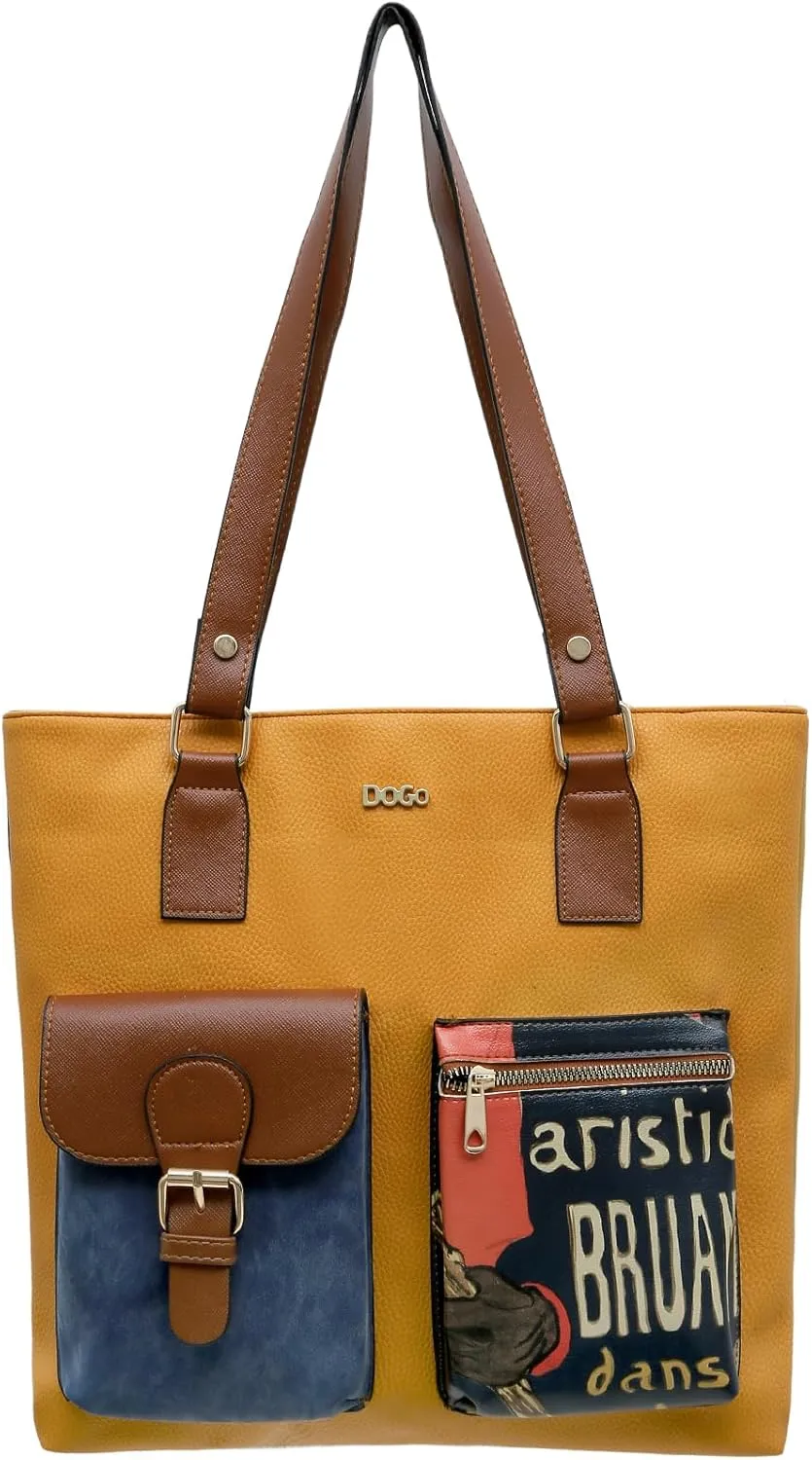 DOGO Multi Pocket Shoulder Bags for Women - Vegan Leather and Unique Design Handmade Womens Bags