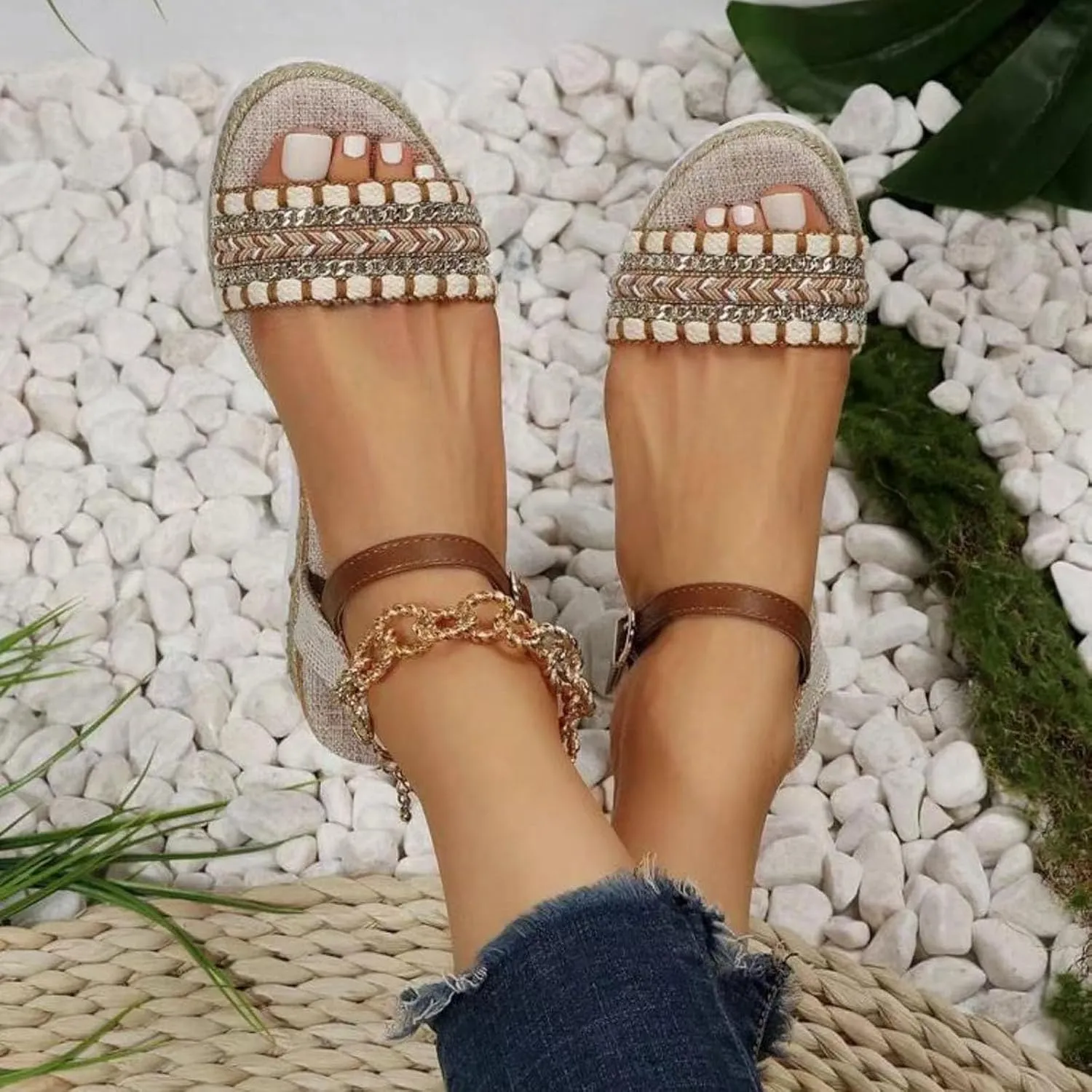 Fashion Thick Bottom Sandals for Women Womens Comfort Lightweight Platform Sandal Beach Sandals for Women