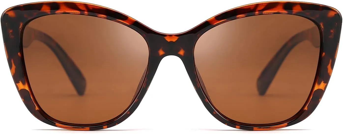 FEISEDY Polarized Vintage Sunglasses American Womens Square Jackie O Cat Eye Sunglasses B2451
