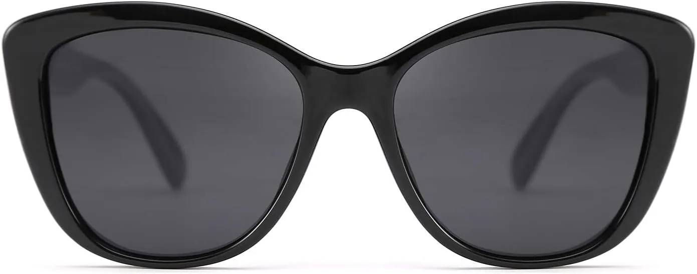 FEISEDY Polarized Vintage Sunglasses American Womens Square Jackie O Cat Eye Sunglasses B2451
