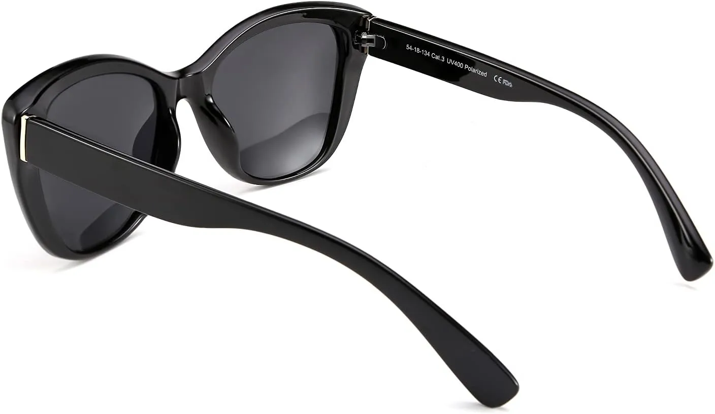 FEISEDY Polarized Vintage Sunglasses American Womens Square Jackie O Cat Eye Sunglasses B2451