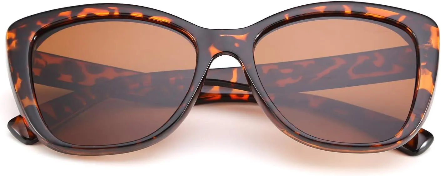 FEISEDY Polarized Vintage Sunglasses American Womens Square Jackie O Cat Eye Sunglasses B2451