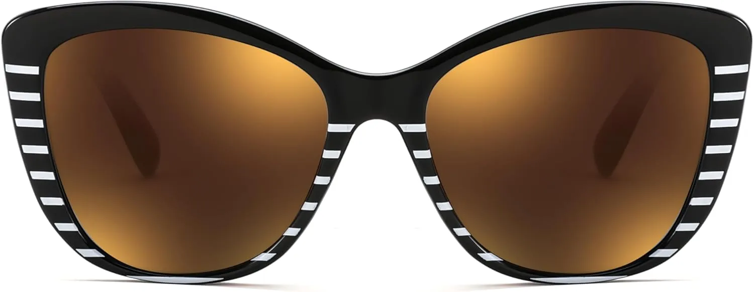 FEISEDY Polarized Vintage Sunglasses American Womens Square Jackie O Cat Eye Sunglasses B2451
