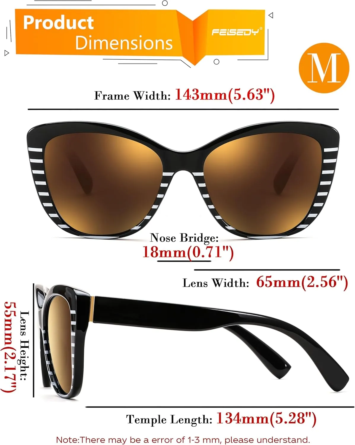 FEISEDY Polarized Vintage Sunglasses American Womens Square Jackie O Cat Eye Sunglasses B2451