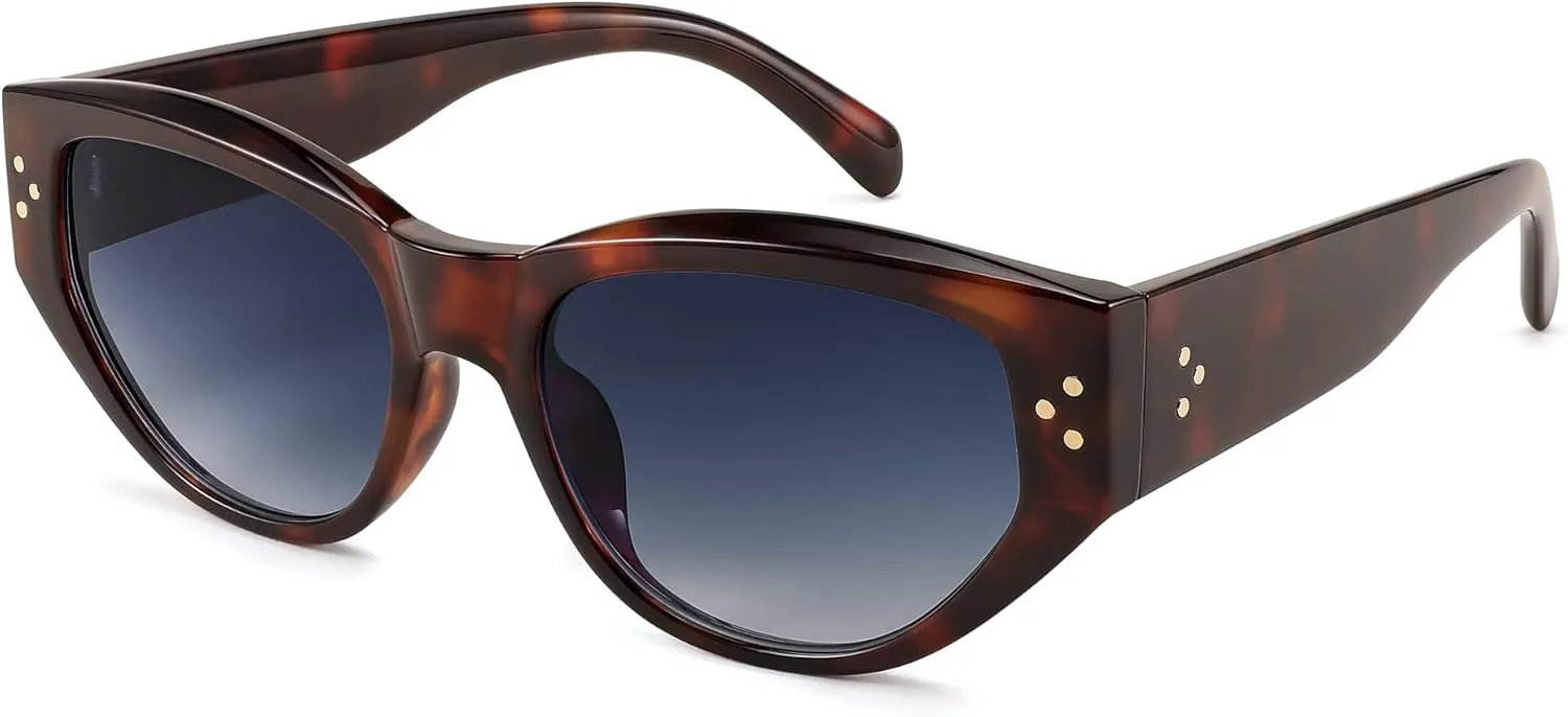 FEISEDY Sunglasses Womens, Retro Cat Eye Sunglasses, Fashion Vintage Cute Stylish UV400 Sunnies B2365