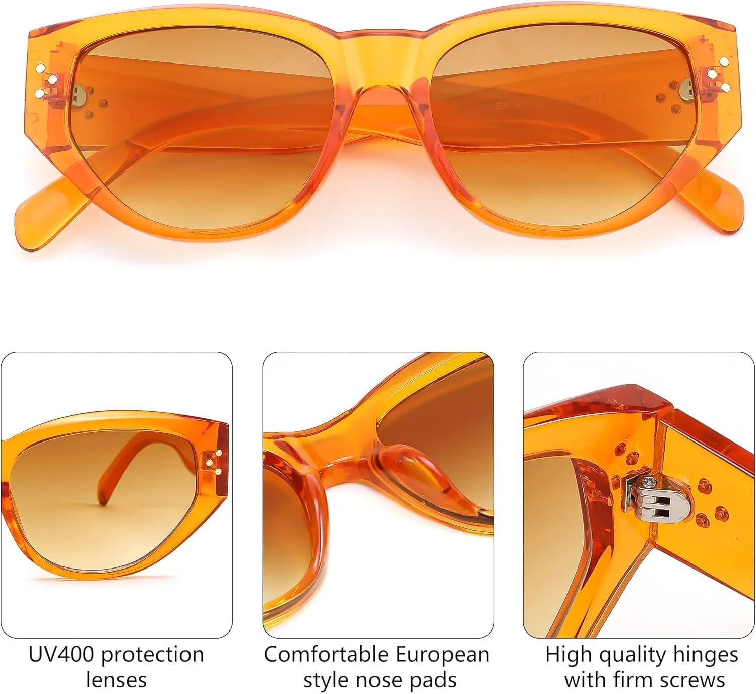 FEISEDY Sunglasses Womens, Retro Cat Eye Sunglasses, Fashion Vintage Cute Stylish UV400 Sunnies B2365