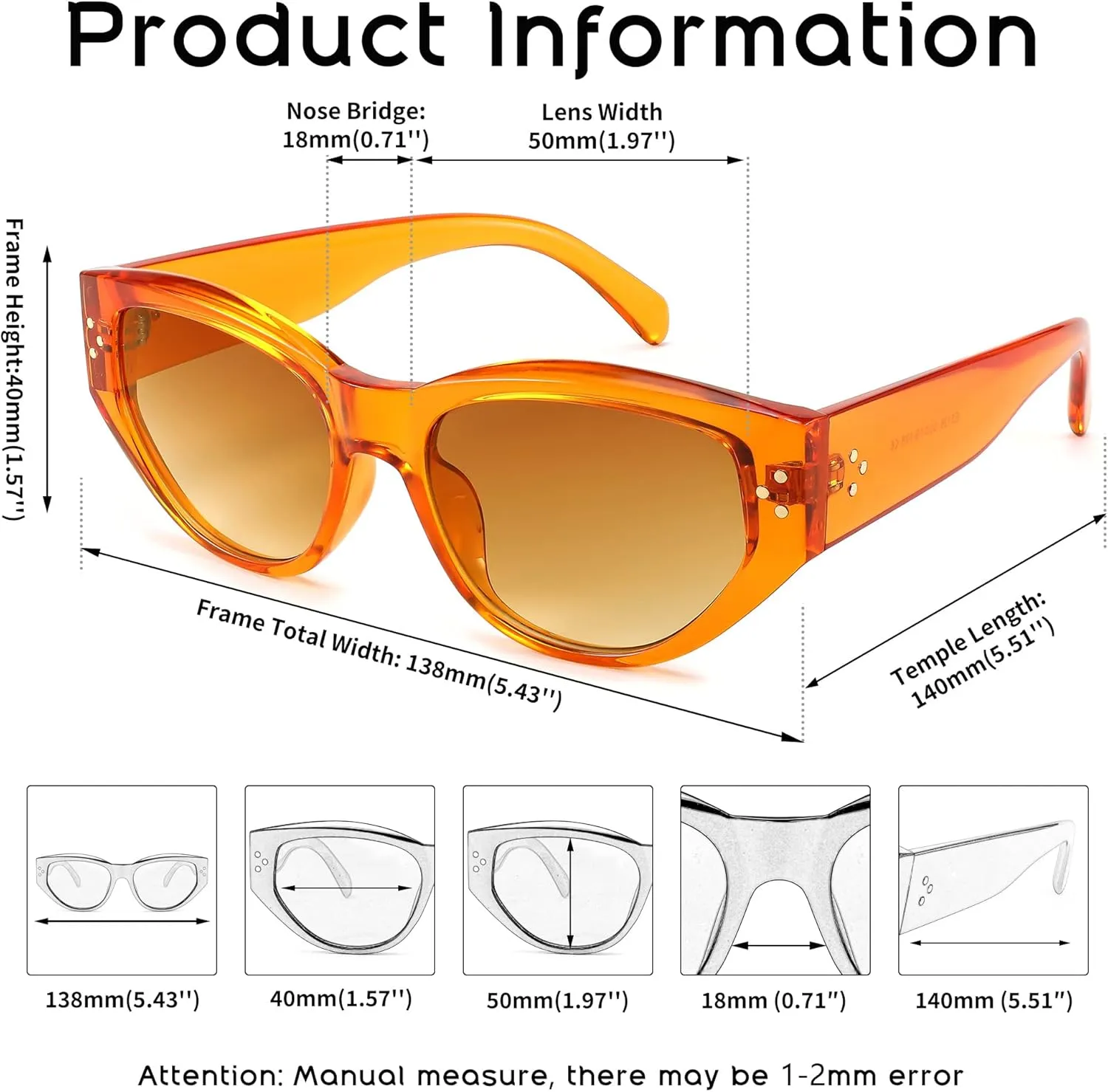 FEISEDY Sunglasses Womens, Retro Cat Eye Sunglasses, Fashion Vintage Cute Stylish UV400 Sunnies B2365