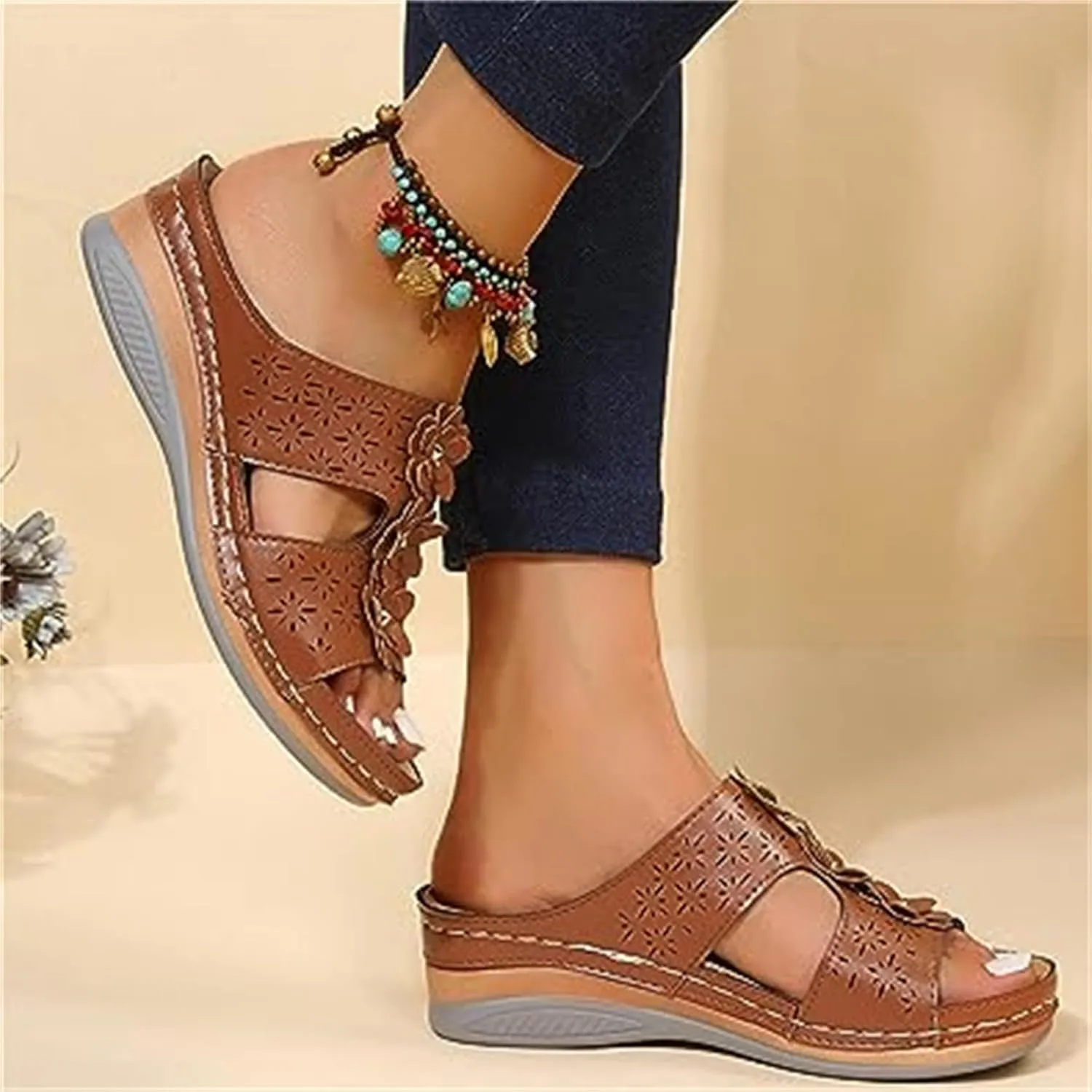 FFMA Wide Width Flip Flops Womens Orthopedic Sandals with Arch Support Shoes Sandals for Women Heels Support Shoes for Women Womens Sandal Heels