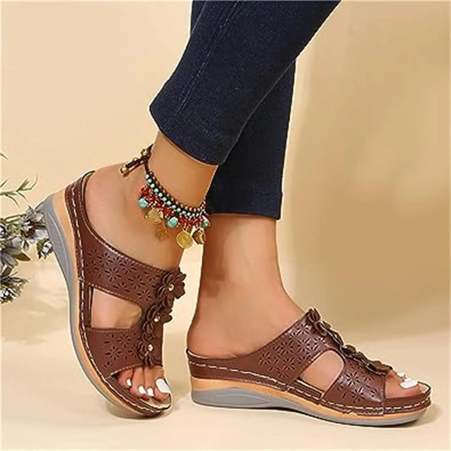 FFMA Wide Width Flip Flops Womens Orthopedic Sandals with Arch Support Shoes Sandals for Women Heels Support Shoes for Women Womens Sandal Heels