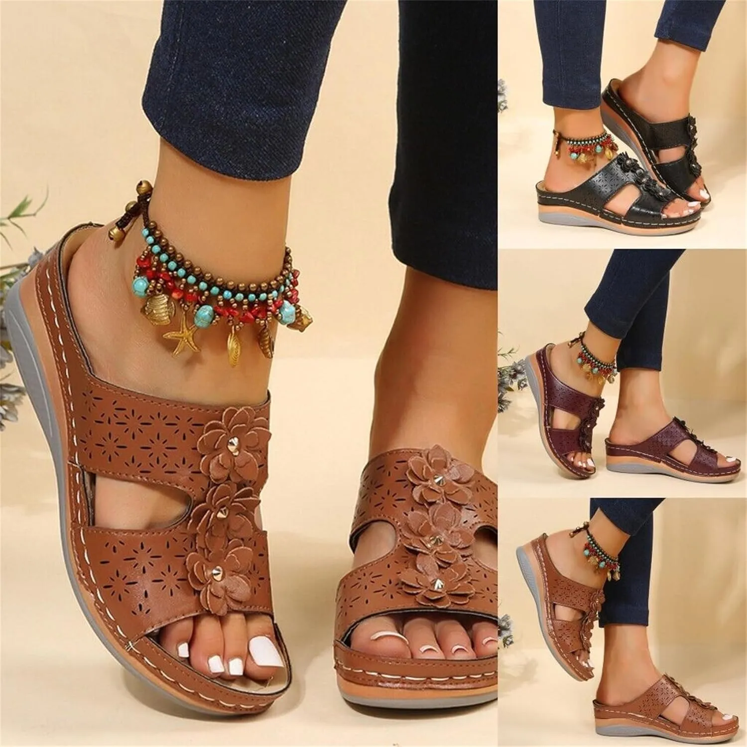 FFMA Wide Width Flip Flops Womens Orthopedic Sandals with Arch Support Shoes Sandals for Women Heels Support Shoes for Women Womens Sandal Heels