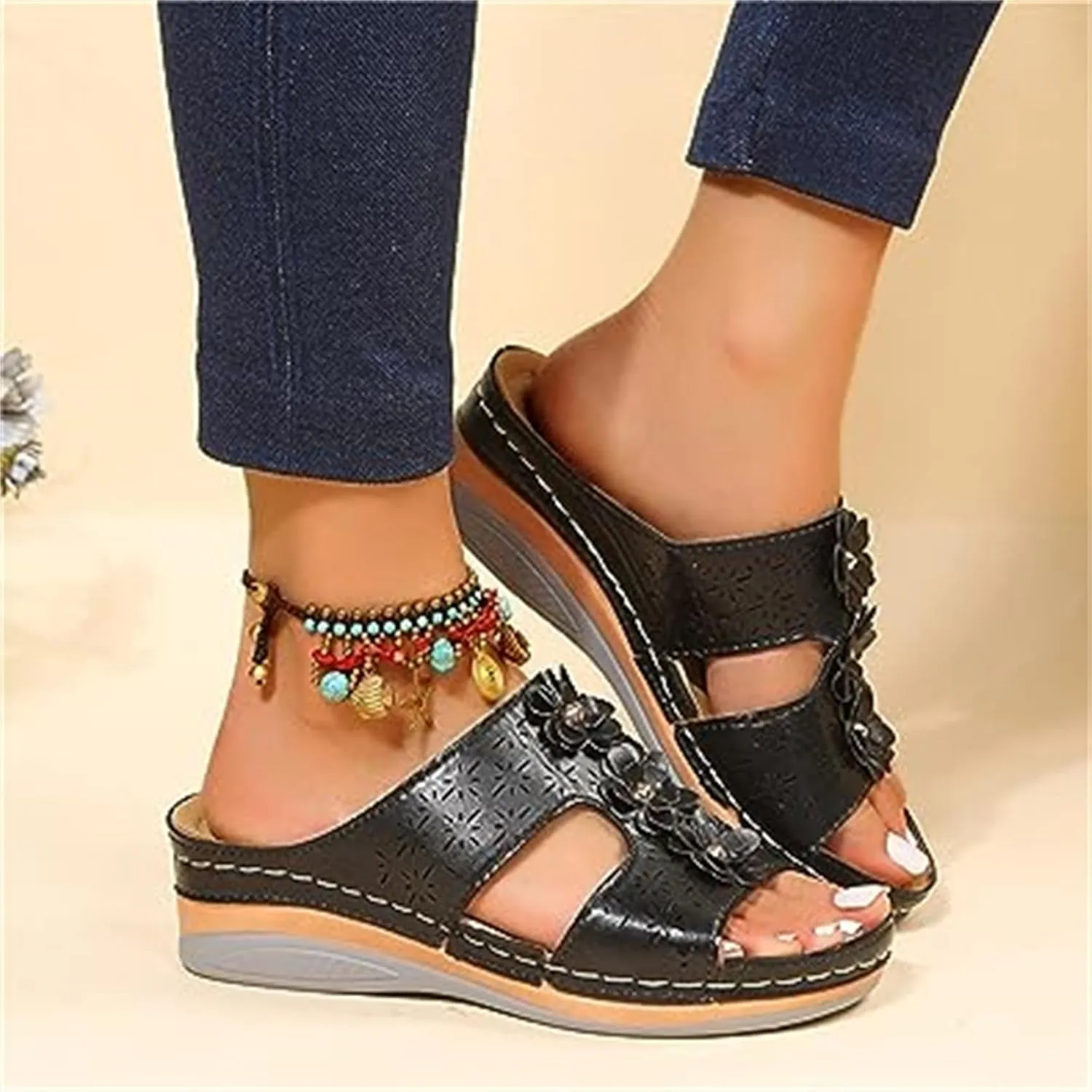 FFMA Wide Width Flip Flops Womens Orthopedic Sandals with Arch Support Shoes Sandals for Women Heels Support Shoes for Women Womens Sandal Heels