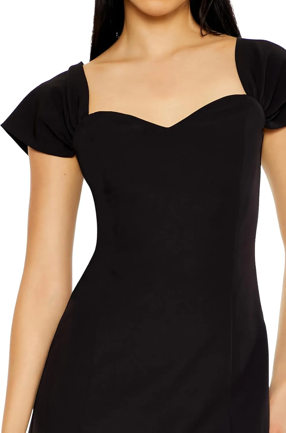 Forever 21 Women's Sweetheart Cap-Sleeve Mini Dress