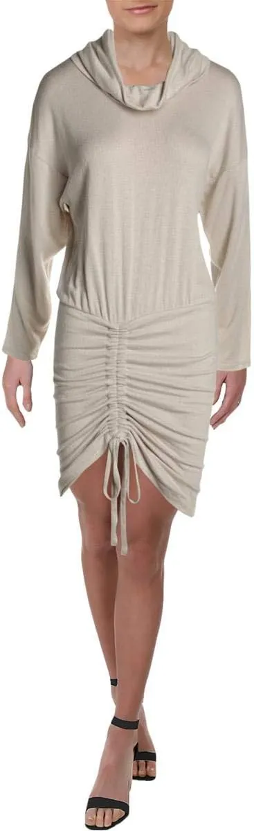 Free People Women's Sundown Cowl Neck Ruched Mini Dress