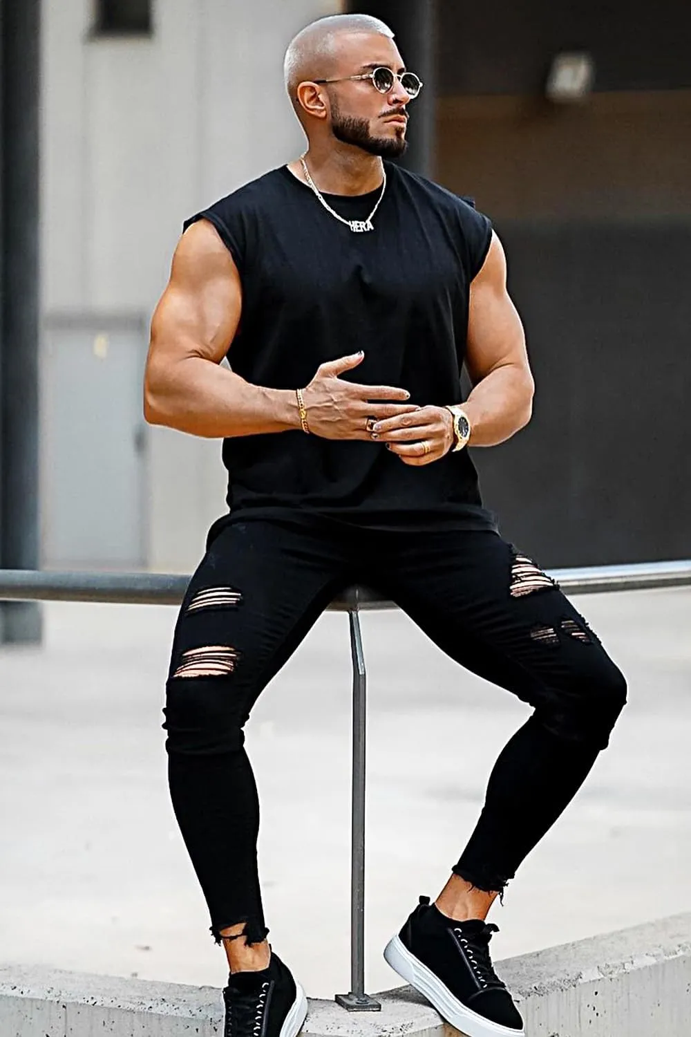 GINGTTO Mens Skinny Jeans Ripped Stretch Denim Jeans for Men
