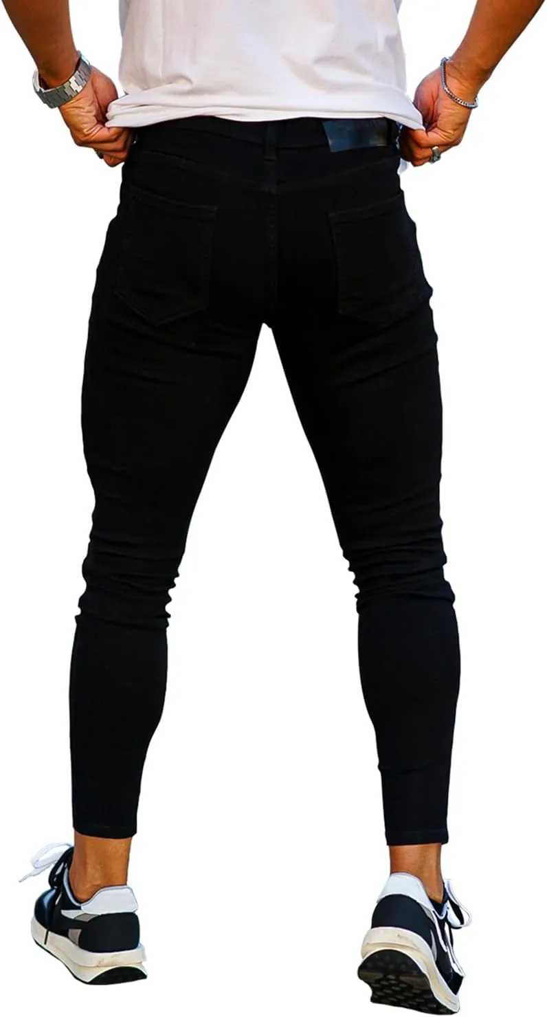 GINGTTO Mens Skinny Jeans Ripped Stretch Denim Jeans for Men