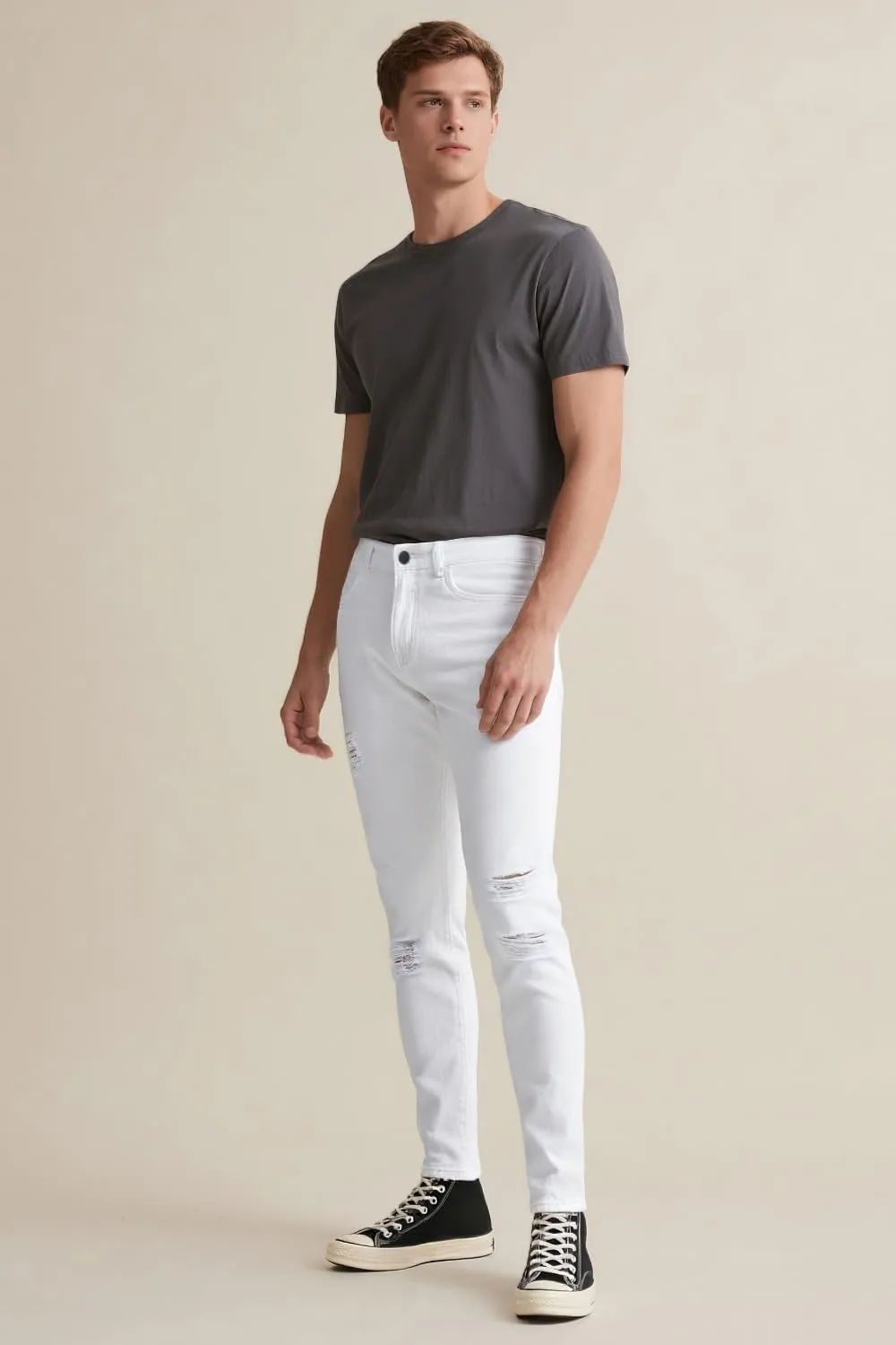 GINGTTO Mens Skinny Jeans Ripped Stretch Denim Jeans for Men