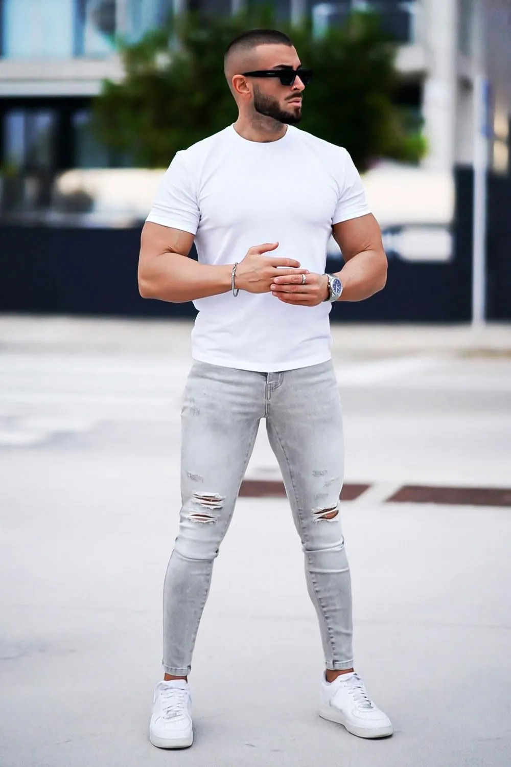 GINGTTO Mens Skinny Jeans Ripped Stretch Denim Jeans for Men