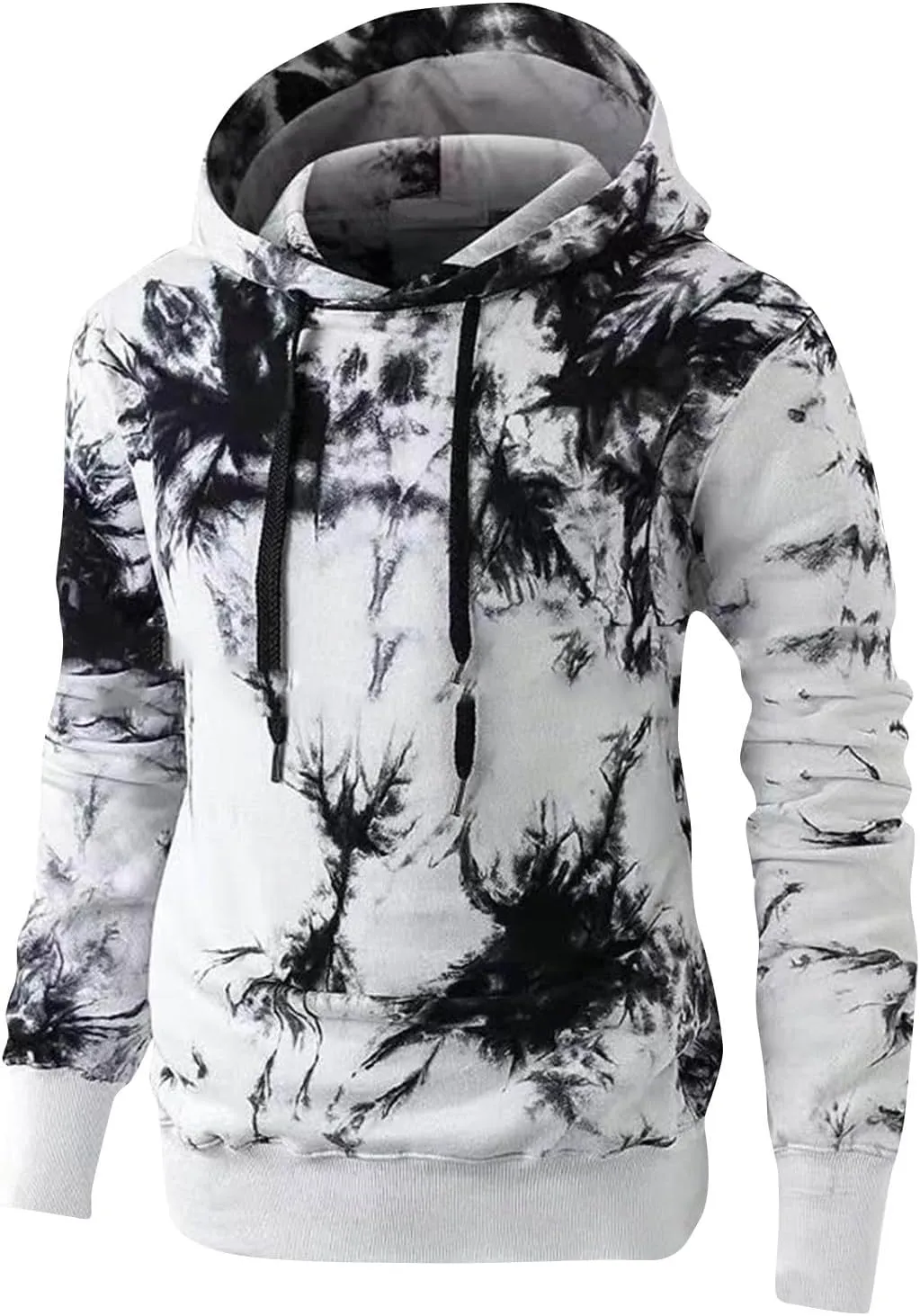 GOFULY MenS Hoodies Tie Dye Fall Sweatshirts With Hood Fashion Hoodies Pullover Drawstring Long Sleeve Tshirts With Pocket