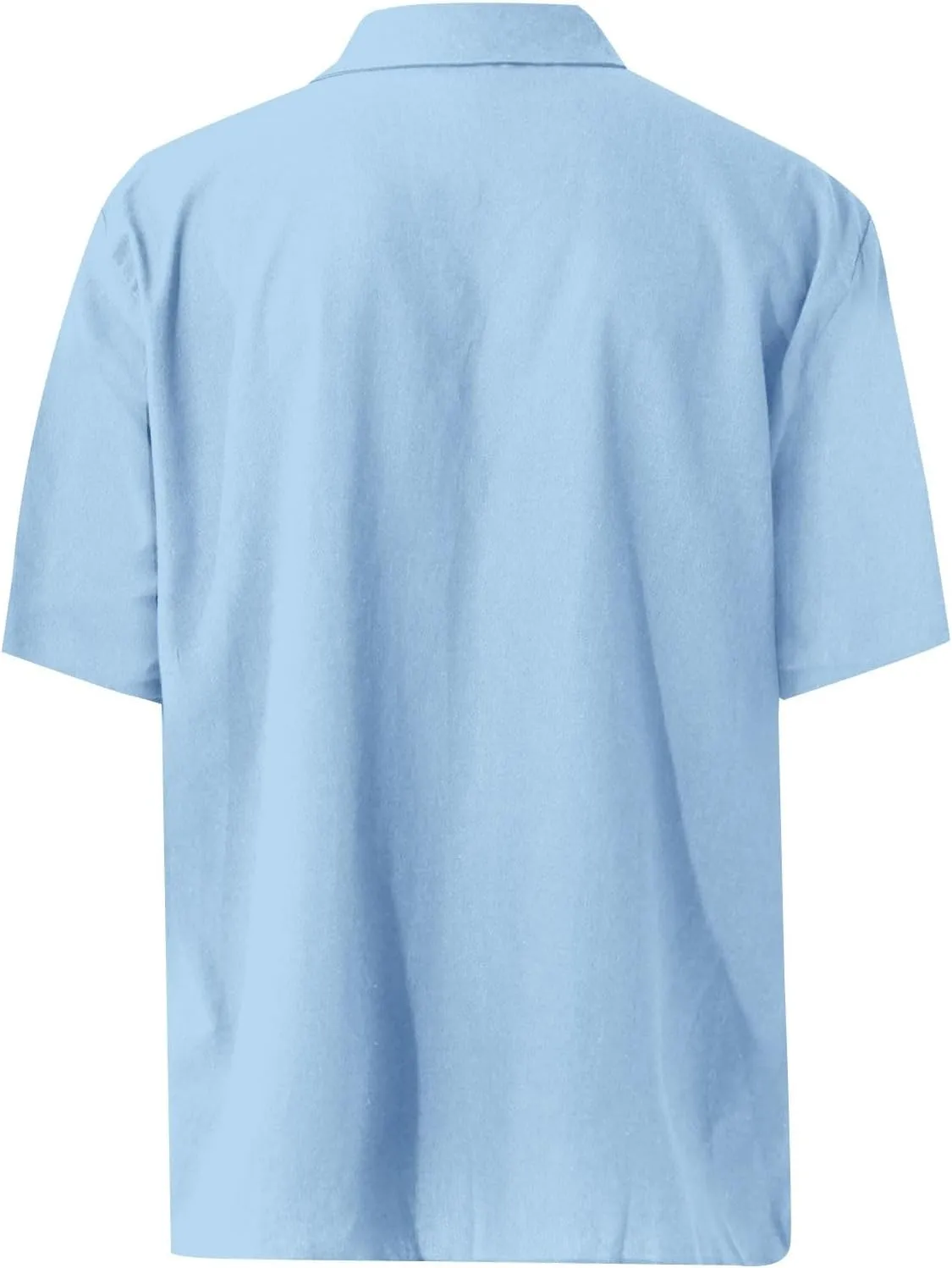 Gulf of Mexico Shirt, Mens Casual Button Down Short Sleeve Top Breathable Dry Fit Linen Beach Summer Wedding Shirts