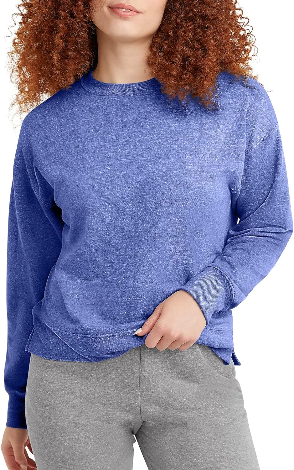 Hanes Women's Originals French Terry, Lightweight Fleece Pullover Sweatshirt, Available in Plus