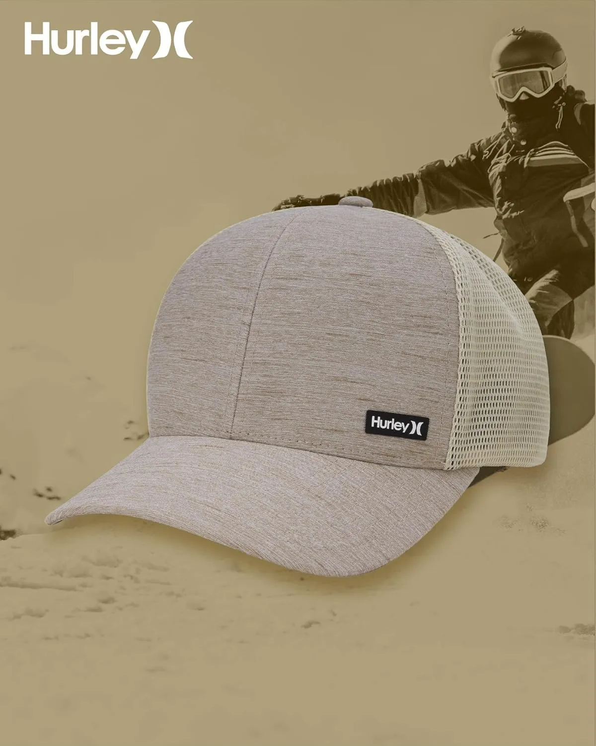 Hurley Men's Caps - H2O-Dri League Baseball Caps for Men with Snapback Closure - Classic Mens Trucker Hats (S-XL)