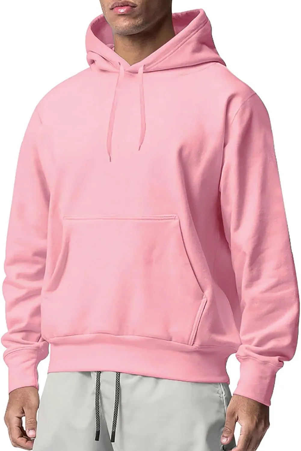 JIEMUXIU Men's Casual Hoodies Pullover Hooded Sweatshirt Midweight Athletic Hoodie Long Sleeve Fleece Sweat Shirt with Pocket