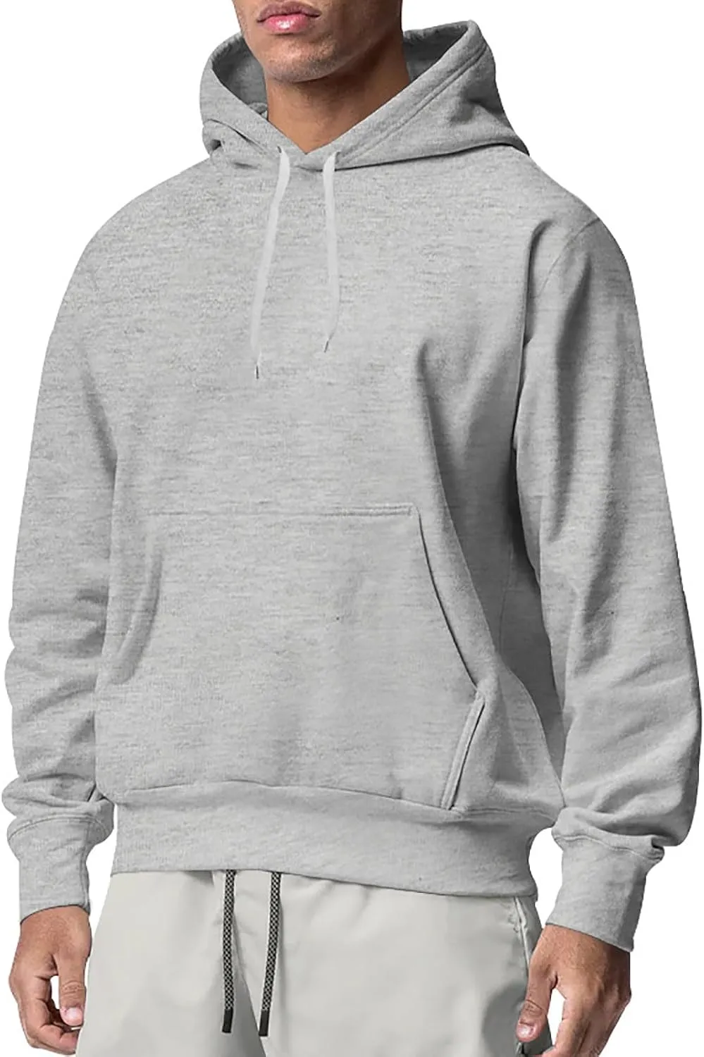 JIEMUXIU Men's Casual Hoodies Pullover Hooded Sweatshirt Midweight Athletic Hoodie Long Sleeve Fleece Sweat Shirt with Pocket
